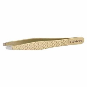 Revlon Hair Removal Tweezer, Gold Series Slant Titanium Coated, Diamond Particles For Maximum Grip, High Precision Tweezers for Men, Women & Kids (Pack of 1) - Image 4