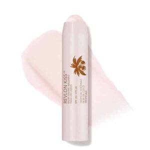 Revlon Lip Balm, Kiss Tinted Lip Balm, Face Makeup with Lasting Hydration, SPF 20, Infused with Natural Fruit Oils, 010 Tropical Coconut, 0.09 Oz - Image 1