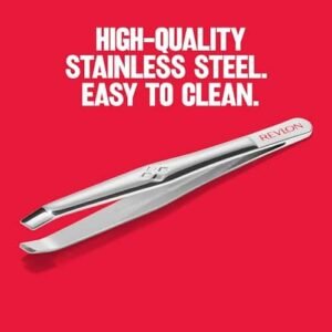 Revlon Multipurpose Hair Removal Tweezer, High Precision Slant Tip Tweezers for Men, Women & Kids, Stainless Steel (Pack of 1) - Image 3