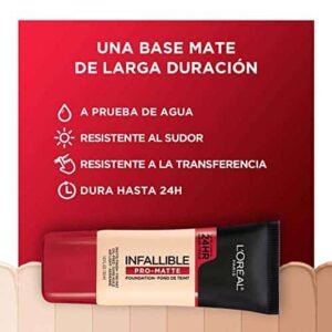 L'Oreal Paris Cosmetics Makeup Infallible Pro-Matte Liquid Longwear Foundation, Golden Beige, 1 fl oz - Image 3