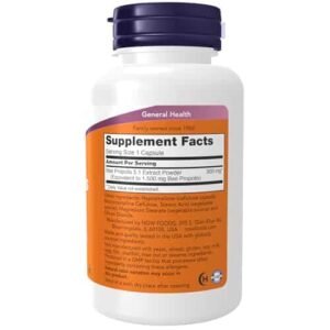 NOW Supplements, Propolis 1,500 mg with 5:1 Concentrate, Natural Bee Product, 100 Veg Capsules - Image 2