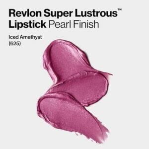 Revlon Super Lustrous Lipstick, High Impact Lipcolor with Moisturizing Creamy Formula, Infused with Vitamin E and Avocado Oil in Berries, Iced Amethyst (625) 0.15 oz - Image 8