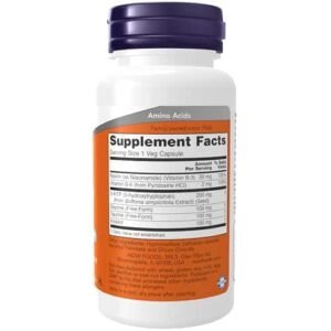 NOW Supplements, 5-HTP (5-hydroxytryptophan) 200 mg, Double Strength, Neurotransmitter Support*, 60 Veg Capsules - Image 2