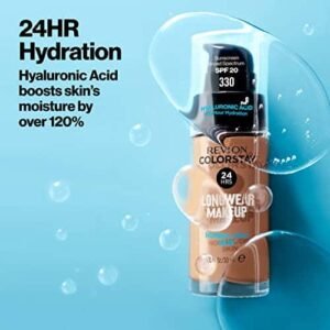 Revlon Liquid Foundation, ColorStay Face Makeup for Normal & Dry Skin, SPF 20, Longwear Medium-Full Coverage with Natural Finish, Oil Free, 410 Cappuccino, 1 Fl Oz - Image 5