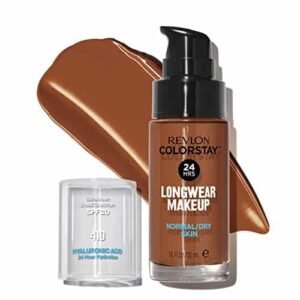 Revlon Liquid Foundation, ColorStay Face Makeup for Normal & Dry Skin, SPF 20, Longwear Medium-Full Coverage with Natural Finish, Oil Free, 410 Cappuccino, 1 Fl Oz - Image 1