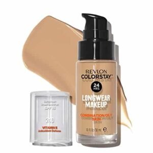 Revlon Liquid Foundation, ColorStay Face Makeup for Combination & Oily Skin, SPF 15, Longwear Medium-Full Coverage with Matte Finish, Medium Beige (240), 1.0 Oz - Image 1