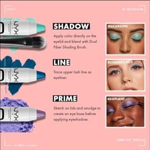 NYX PROFESSIONAL MAKEUP Jumbo Eye Pencil, Blendable Eyeshadow Stick & Eyeliner Pencil - Blueberry Pop (Blue) - Image 8