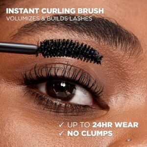L?Oreal Paris Makeup Voluminous Mascara Original, Curved Brush Lifts & Builds Lashes Up To 5X Volume, Clump Free, Smudge Free, Black Brown, 0.28 Fl Oz - Image 5