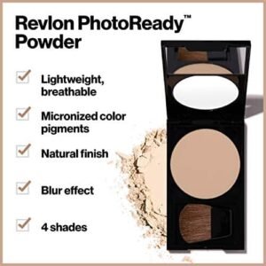 Revlon Face Powder, PhotoReady Blurring Face Makeup, Longwear Medium- Full Coverage with Flawless Finish, Shine & Oil Free-Fragrance Free, 010 Fair Light, 0.30 Oz - Image 2