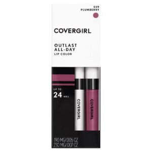 COVERGIRL Outlast All-Day Lip Color With Topcoat, Plum Berry - Image 1