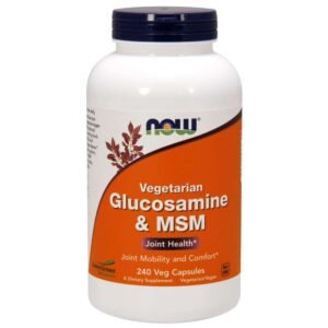 NOW Supplements, Glucosamine & MSM (GreenGrown? Glucosamine), Vegetarian, 240 Veg Capsules - Image 1