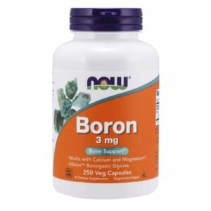 NOW Supplements, Boron 3 mg (Bororganic Glycine), Structural Support*, 250 Veg Capsules - Image 1