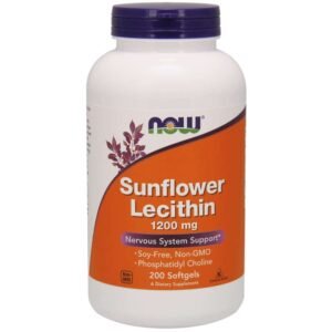 Sunflower Lecithin 1200 mg Soy-Free, Non-GMO - 200 Softgels - Image 1