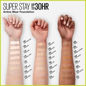 Maybelline Super Stay Full Coverage Liquid Foundation Active Wear Makeup, Up to 30Hr Wear, Transfer, Sweat & Water Resistant, Matte Finish, Natural Beige, 1 Count - Image 3