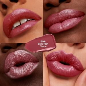 Revlon Lipstick, Super Lustrous Lipstick, Creamy Formula For Soft, Fuller-Looking Lips, Moisturized Feel, 510 Berry Rich, 0.15 oz - Image 3
