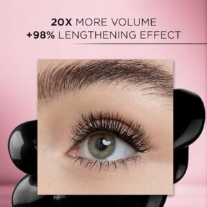 L'Oreal Paris Voluminous Lash Paradise Waterproof Mascara, Blackest Black, 0.25 Fl Oz (Pack of 1) - Image 4