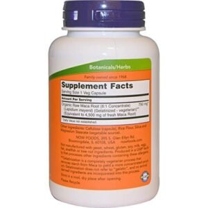 NOW Foods Raw Maca 750mg 6:1, 90 Vcaps (Pack of 2) - Image 2