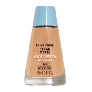 COVERGIRL Clean Matte Liquid Foundation, 540 Natural Beige, 1 oz (Pack of 1) - Image 1