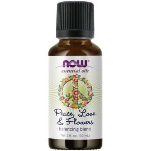 NOW Essential Oils, Peace, Love and Flowers, Sweet Floral Aromatherapy Scent, Blend of Pure Essential Oils, Vegan, Child Resistant Cap, 1-Ounce - Image 1