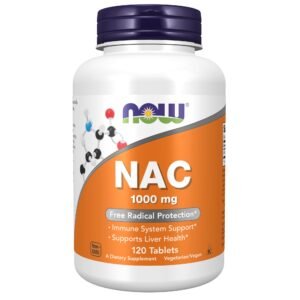 NOW Supplements, NAC (N-Acetyl-Cysteine) 1,000 mg, Free Radical Protection*, 120 Tablets - Image 1