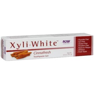 NOW Solutions, Xyliwhite? Toothpaste Gel, Cinnafresh, Cleanses and Whitens, Clean and Fresh Cinnamon Taste, 6.4-Ounce - Image 1