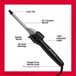 Revlon Perfect Heat Triple Ceramic Curling Iron | For Silky Smooth Spiral Curls (1/2 in) - Image 4