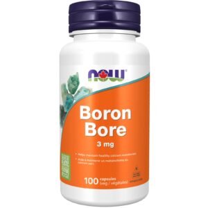 NOW Supplements, Boron 3 mg (Bororganic Glycine), Structural Support*, 100 Veg Capsules - Image 1