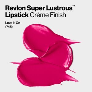 Revlon Lipstick, Super Lustrous Lipstick, Creamy Formula For Soft, Fuller-Looking Lips, Moisturized Feel in Reds & Corals, Love Is On (745) 0.15 oz - Image 8