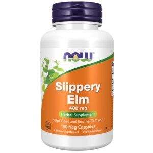 NOW Slippery Elm 400mg 100 Capsules - Image 1