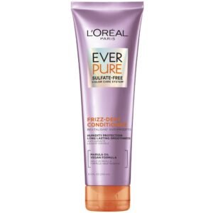 L'Oreal Paris Sulfate Free Frizz Defy Conditioner, Frizz Control Hair Care with Marula Oil, EverPure, 8.5 Fl Oz (Packaging May Vary) - Image 1
