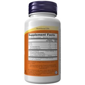 NOW Supplements, Evening Primrose Oil 500 mg with Naturally Occurring GLA (Gamma-Linolenic Acid), 100 Softgels - Image 2
