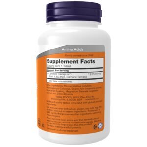 NOW Supplements, L-Carnitine 1,000 mg, Purest Form, Amino Acid, Fitness Support*, 50 Tablets - Image 2