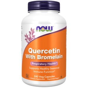 NOW Supplements, Quercetin with Bromelain, Balanced Immune System*, 240 Veg Capsules - Image 1