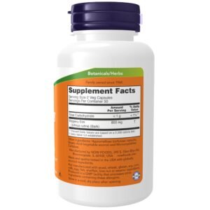 NOW Slippery Elm 400mg 100 Capsules - Image 2