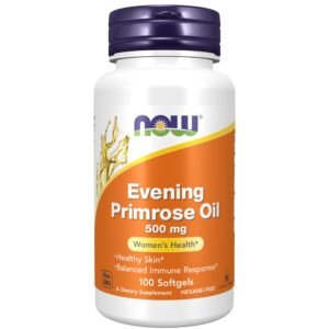 NOW Supplements, Evening Primrose Oil 500 mg with Naturally Occurring GLA (Gamma-Linolenic Acid), 100 Softgels - Image 1