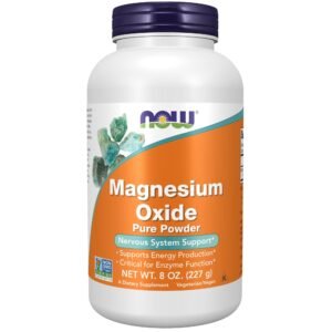 NOW Supplements, Magnesium Oxide, Enzyme Function*, Nervous System Support*, 8-Ounce - Image 1