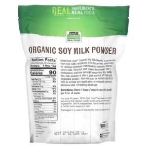 NOW Foods, Organic Soy Milk Powder, Instant Mix Dairy Alternative, Non-GMO, 20-Ounce (Packaging May Vary) - Image 2