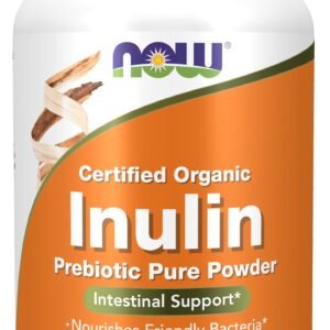 NOW Supplements, Inulin Prebiotic Pure Powder, Certified Organic, Non-GMO Project Verified, Intestinal Support*, 8-Ounce - Image 1