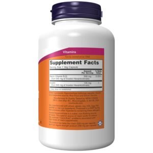 NOW Supplements, Niacin (Vitamin B-3) 500 mg, Flush-Free, Double Strength, Nutritional Health, 180 Veg Capsules - Image 2