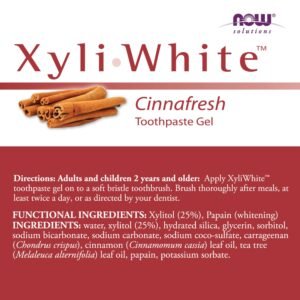 NOW Solutions, Xyliwhite? Toothpaste Gel, Cinnafresh, Cleanses and Whitens, Clean and Fresh Cinnamon Taste, 6.4-Ounce - Image 2