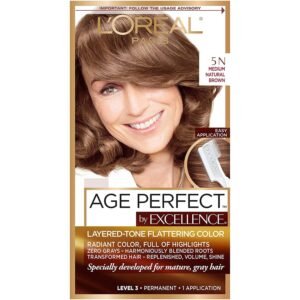 L'Oreal Paris ExcellenceAge Perfect Layered Tone Flattering Color, 5N Medium Natural Brown - Image 1