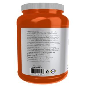 NOW Sports Nutrition, Whey Protein Isolate, 25 G With BCAAs, Creamy Vanilla Powder, 1.8-Pound - Image 3