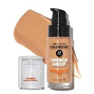 Revlon Liquid Foundation, ColorStay Face Makeup for Combination & Oily Skin, SPF 15, Longwear Medium-Full Coverage with Matte Finish, Warm Golden (310), 1.0 Oz - Image 1
