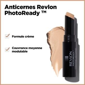 Revlon Concealer Stick, PhotoReady Face Makeup for All Skin Types, Longwear Medium- Full Coverage with Creamy Finish, Lightweight Formula, 002 Light, 0.11 Oz - Image 6