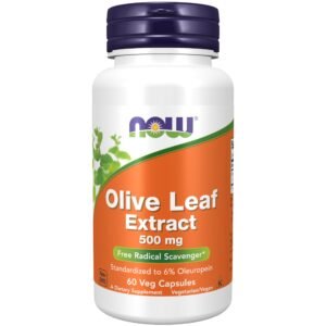NOW Supplements, Olive Leaf Extract 500 mg, Free Radical Scavenger*, 60 Veg Capsules - Image 1