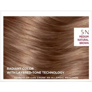 L'Oreal Paris ExcellenceAge Perfect Layered Tone Flattering Color, 5N Medium Natural Brown - Image 4