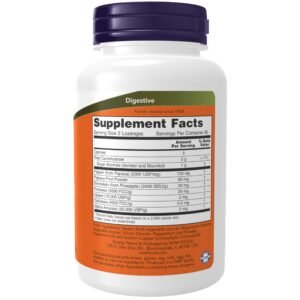 NOW Supplements, Papaya Enzyme with Mint and Chlorophyll, Digestive Support*, 180 Chewable Lozenges - Image 2