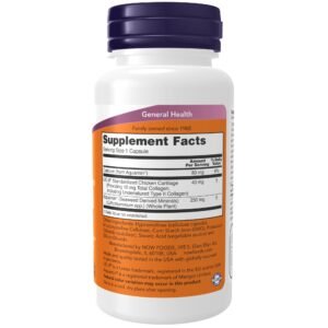 NOW Supplements, UC-II Type II Collagen with Undenatured Type II Collagen, 120 Veg Capsules - Image 2