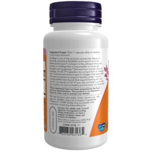 NOW Supplements, UC-II Type II Collagen with Undenatured Type II Collagen, 120 Veg Capsules - Image 3