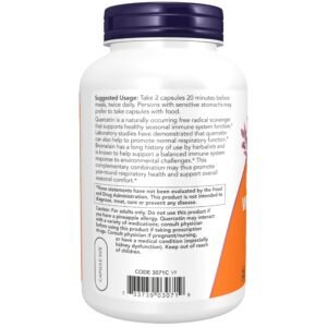 NOW Supplements, Quercetin with Bromelain, Balanced Immune System*, 240 Veg Capsules - Image 3